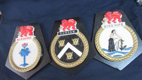3 x Ship plaques South African