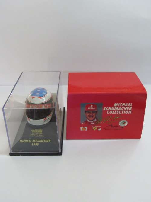 michael schumacher collection 1998 mini racing helmet