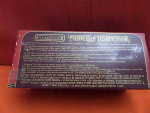 Matchbox Models of Yesterday Y2 1930 4.5Lt. Supercharged Bentley with small Bentley pin