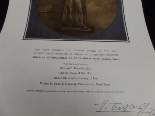 Vladimir Griegorvich Tretchikoff 1913-2006 Print Signed Portrait of Lenka Red Jacket 1975