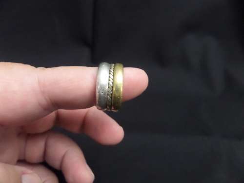 Mexico Silver 925 TD101 Couple Spinning Ring 10.6 grams (dim 18mm)