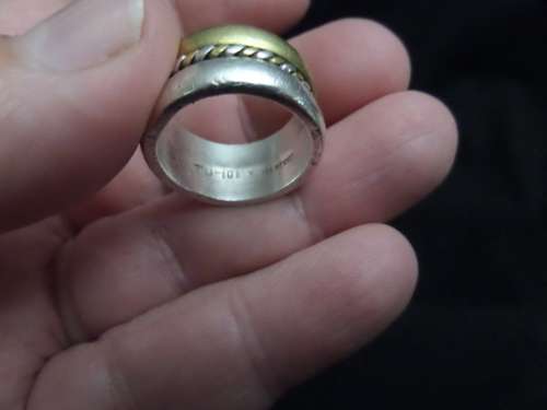 Mexico Silver 925 TD101 Couple Spinning Ring 10.6 grams (dim 18mm)