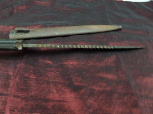 German South West Africa 1914 Erfurt KS 1108 Schutztruppe Saw Back Bayonet