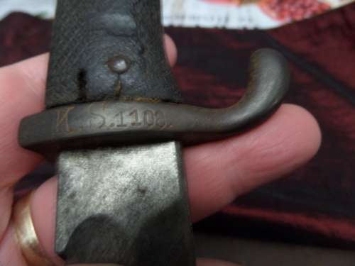 German South West Africa 1914 Erfurt KS 1108 Schutztruppe Saw Back Bayonet