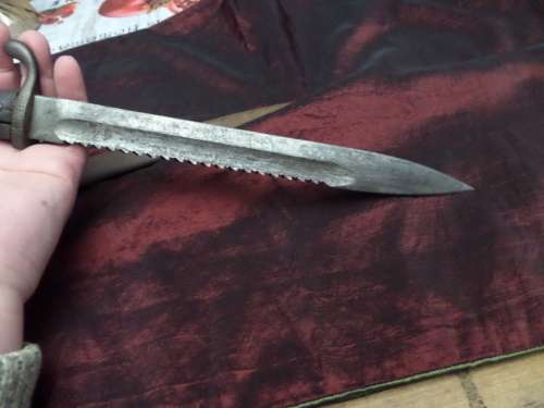 German South West Africa 1914 Erfurt KS 1108 Schutztruppe Saw Back Bayonet