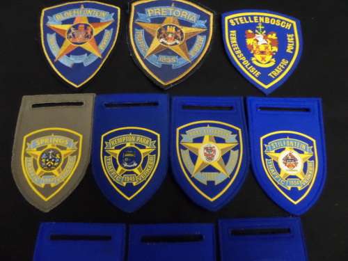 Lot of 10 South African Traffic Badges