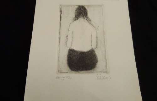 "Belgium Nude" Etching 33/50 Pieter van der Westhuizen 1931-2008 not framed