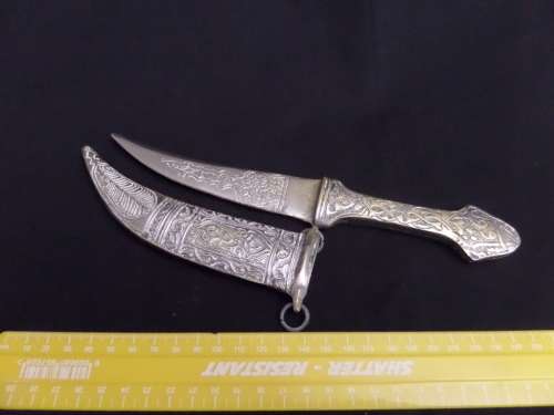 Interesting Silver Plated dagger(origin unknown) 28cm