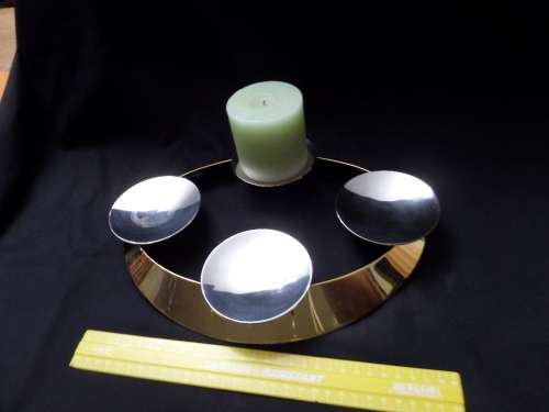 Georg Jensen Denmark Gold Plated Candle Stand