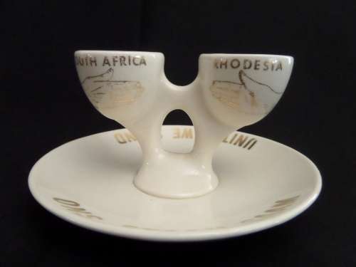 South Africa/Rhodesia Ons Staan Saam/United We Stand Egg Cup Holder (Very Rare)