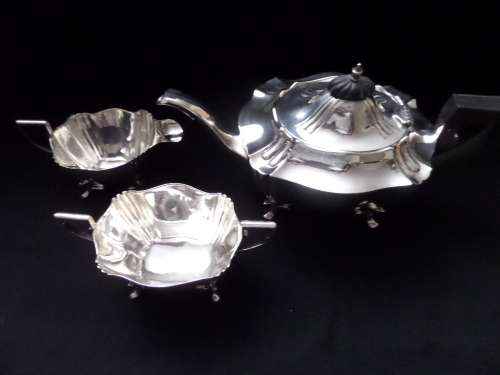 Heirloom E.P.N.S. Plated Art Deco Tea Set (3 Piece)