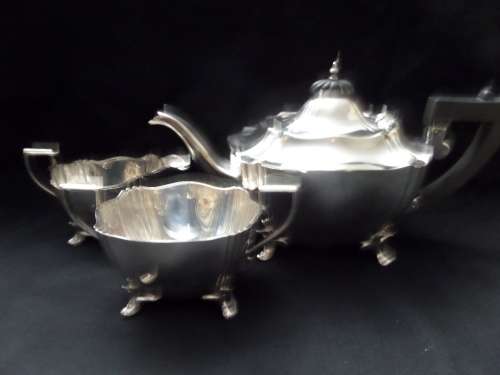 Heirloom E.P.N.S. Plated Art Deco Tea Set (3 Piece)