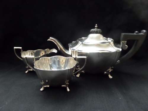 Heirloom E.P.N.S. Plated Art Deco Tea Set (3 Piece)
