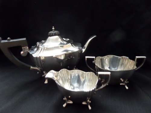 Heirloom E.P.N.S. Plated Art Deco Tea Set (3 Piece)