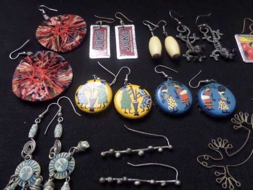 Lot of 10 Funky Earings and 1 Brooch (bid for the lot)