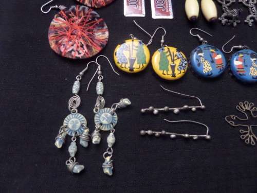 Lot of 10 Funky Earings and 1 Brooch (bid for the lot)