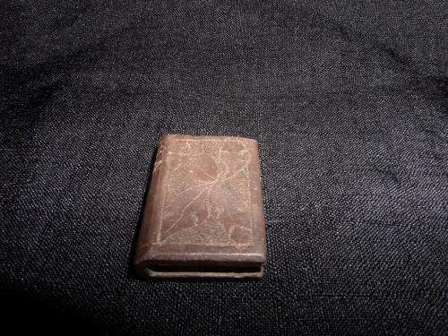 Boer Prisoner of War Small Stone Bible with the name A.J.Durand carved on it