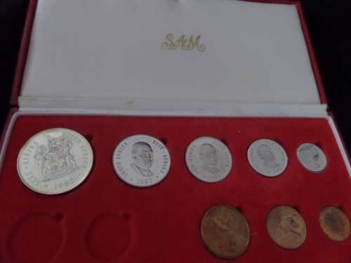 1982 South Africa Proof Coin Set (Gold coins missing)