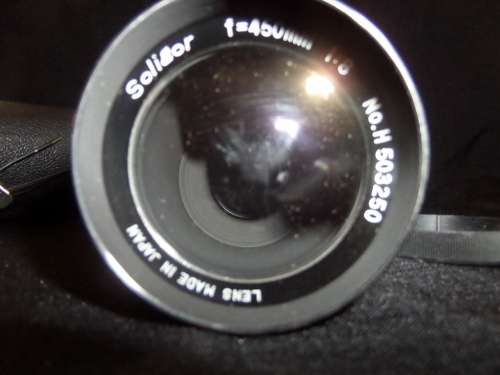 Soligor f=450mm 1:8  no H503250 Lens made in Japan in Holder