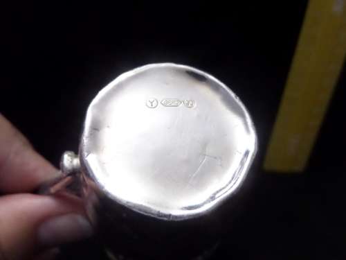 Silver Plated Christening Cup marked Y GERO 90 (7cm high)