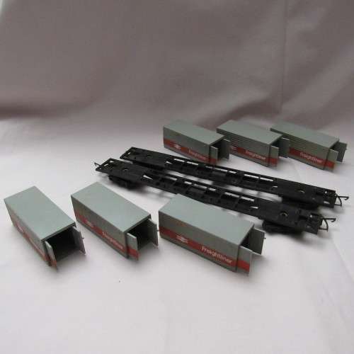 2 X Triang /Hornby R633 Freightliner Container Wagons (bid for lot)