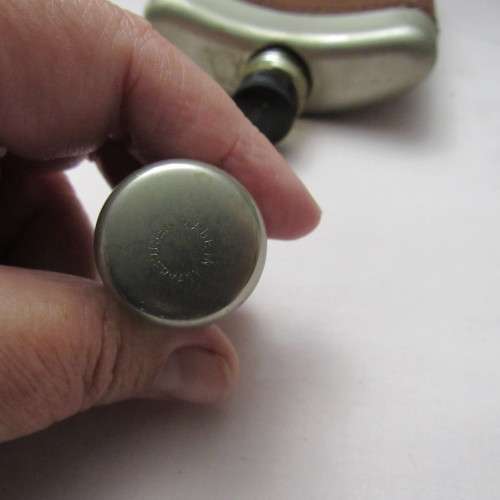 Vintage Leather and Metal Hip Flask  19 cm made in West Germany