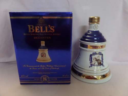 Bells Old Scotch Whisky Decanter - Golden Wedding Anniversary - 750ML  Boxed and Sealed