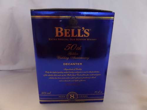 Bells Old Scotch Whisky Decanter - Golden Wedding Anniversary - 750ML  Boxed and Sealed
