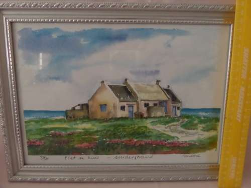 Watercolor   74/100 Piet se Huis Suiderstrand signed Mossie