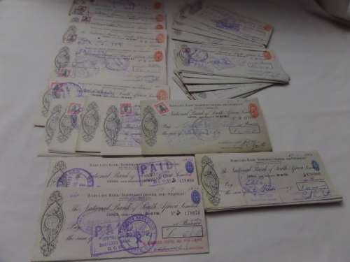 Lot of Union of South Africa Barclays Bank (Dominion .Colonial and Overseas) Cheques  more than 100