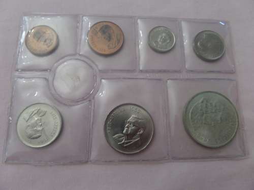 1968 Republic of South Africa Coin Set (Silver Rand ) 1/2 Cent Missing