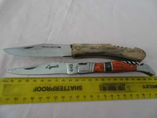 2 x Very Interesting Pocket Knives   - 1 x Laguiole and  1 x Pradel Auvergne