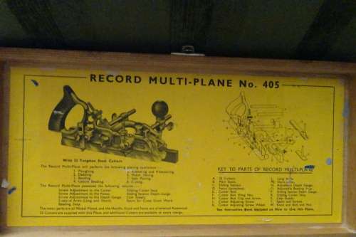 Record Multi-Plane No405 with steel cutters made in England