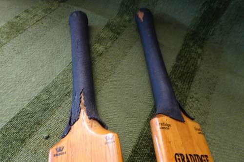 2 x Very Interesting Signed Mini Cricket Bats -Australian Touring Team 1956 - M.C.C. 1956-1957