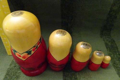 Set of Russian Babushka Dolls - 10.5 cm and down