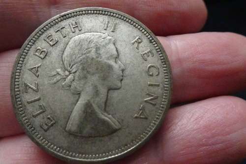 1954 Union of South Africa Silver 2 1/2 Shilling