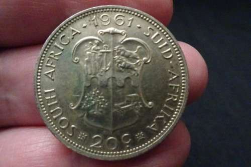 1961 Republic of South Africa Silver 20 Cent
