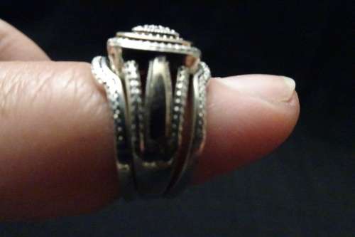 Stunning 925 Silver Three Piece Wedding Set - Dim 18mm  - Excellent Condition