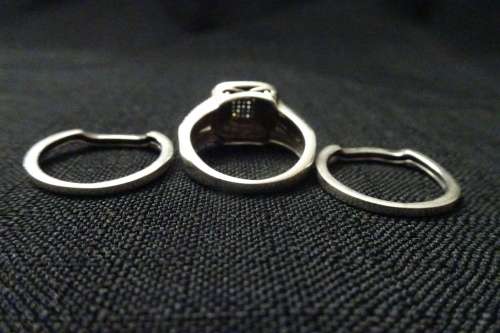 Stunning 925 Silver Three Piece Wedding Set - Dim 18mm  - Excellent Condition