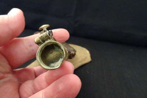 Boer War Period Gun Powder Holder(Brass and Leather)and Musket Bullet Holder