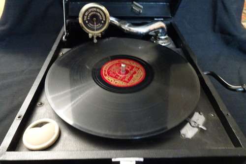 Antique Eagle Wind -up Gramophone  in working condition  record included