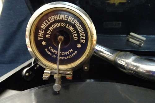 Antique Eagle Wind -up Gramophone  in working condition  record included