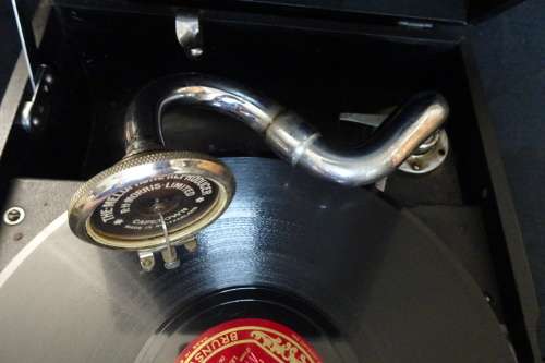 Antique Eagle Wind -up Gramophone  in working condition  record included