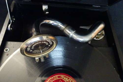 Antique Eagle Wind -up Gramophone  in working condition  record included