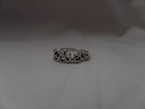 925 Silver Ring - Believe-3.1 grams - Dim 18mm