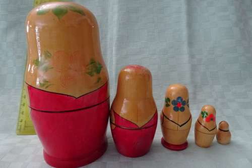 Set of Russian Babushka Dolls - 14 cm and down