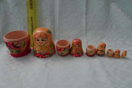 Set of Russian Babushka Dolls - 14 cm and down
