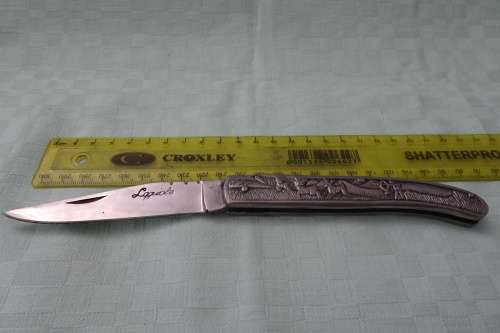 Laguiole Pocket Knife with Beautiful Hunting Scene in Excellent Condition