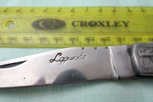 Laguiole Pocket Knife with Beautiful Hunting Scene in Excellent Condition