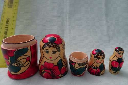 Set of Russian Babushka Dolls - 13 cm and down
